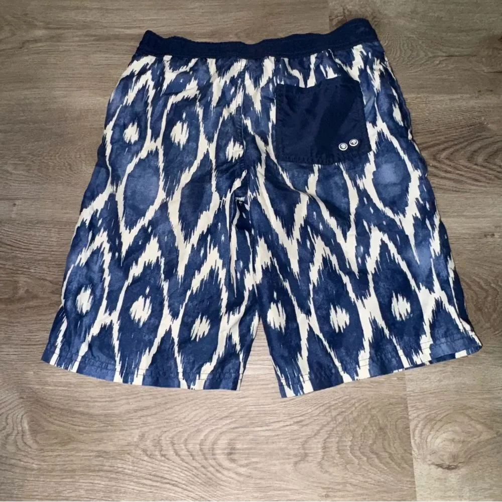 Kid's Crazy 8 Navy and White Swimsuit Board Shorts